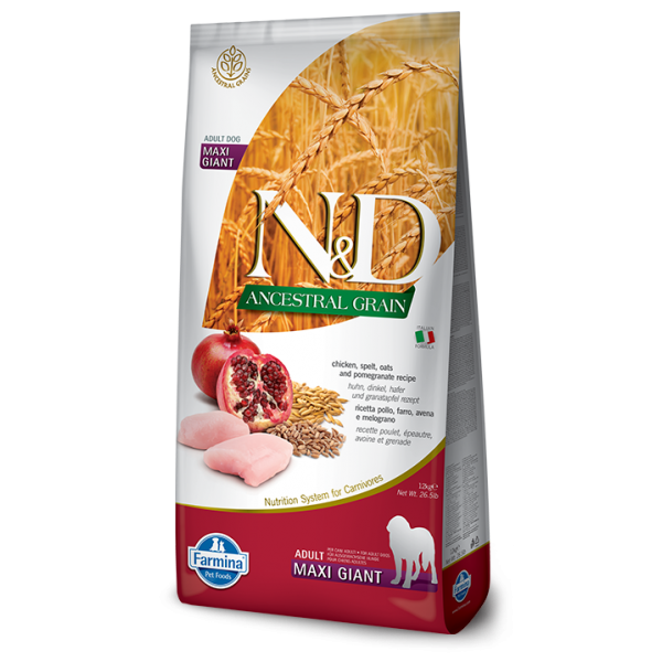N&D ANCESTRAL GRAIN KUZU, KILÇIKSIZ BUĞDAY, YULAF & YABAN MERSİNİ YETİŞKİN MINI 7kg